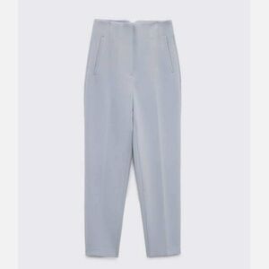 ZARA Blue High Waisted Trousers Pants